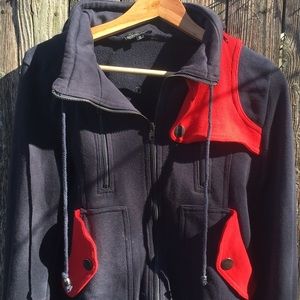 Retro style zip up hoodie/ sweatshirt.